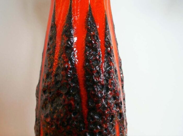 ceramic vase with fat lava glaze from scheurich 1960s 9