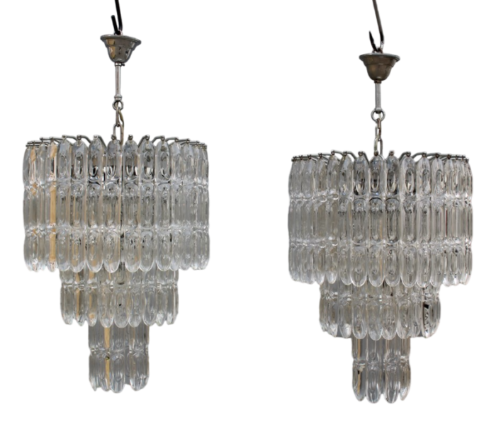 chandeliers by oscar torlasco for stilkronen italy 1960s set of 2 0769