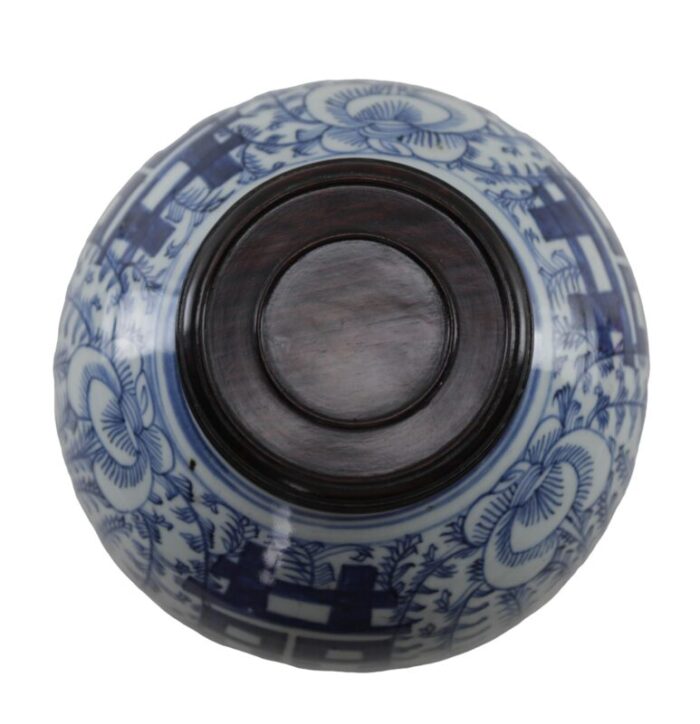 china mid qing blue and white porcelain ginger jar 0308