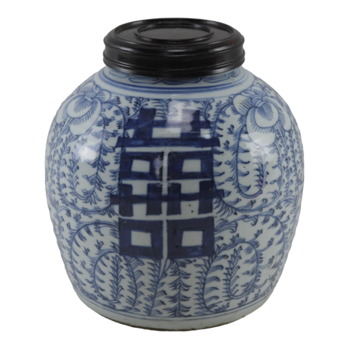 china mid qing blue and white porcelain ginger jar 2506