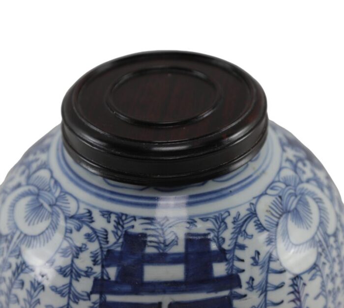 china mid qing blue and white porcelain ginger jar 6452