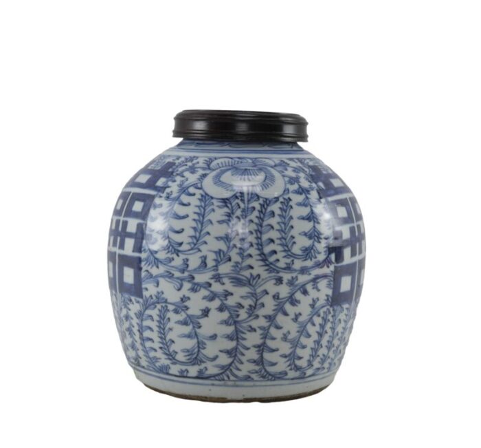 china mid qing blue and white porcelain ginger jar 7574