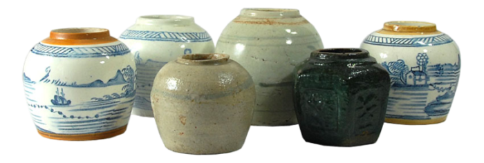 chinese ceramic ginger jars 1890s set of 6 4608