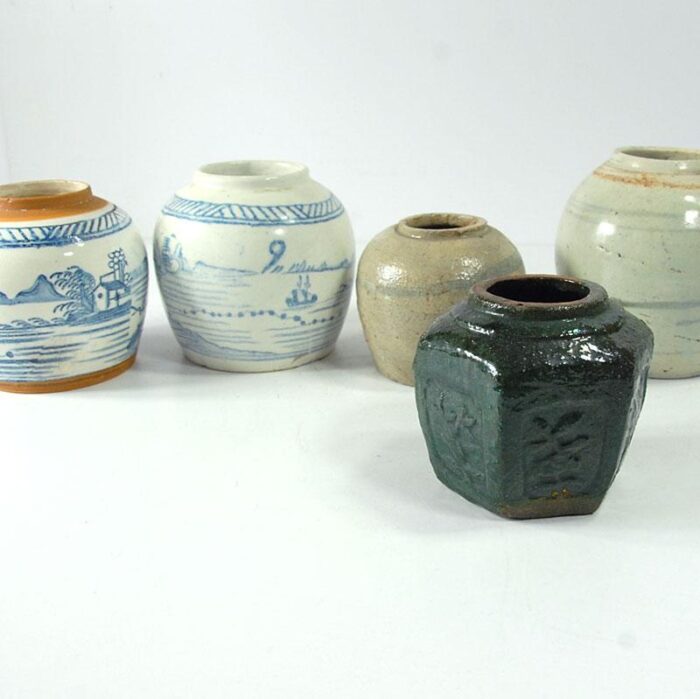 chinese ceramic ginger jars 1890s set of 6 6176