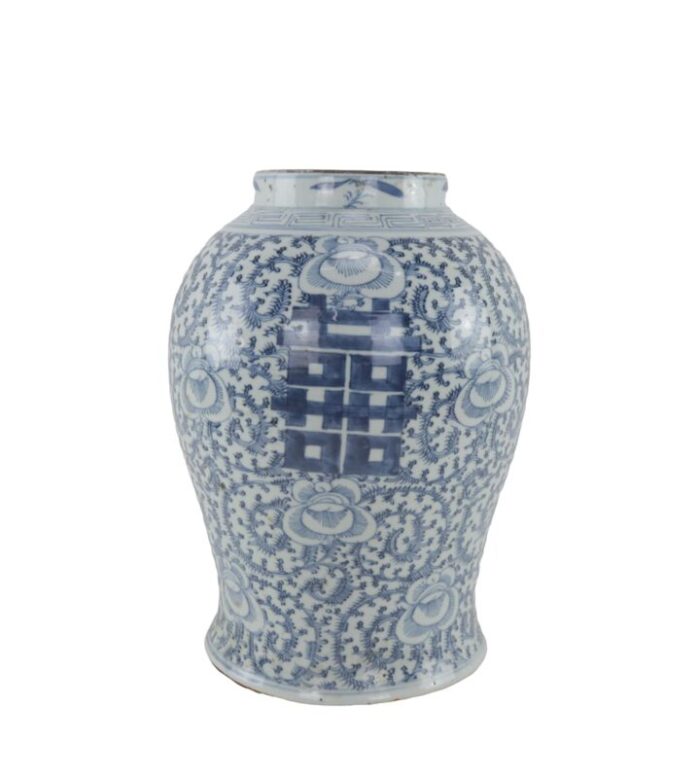 chinese mid qing blue and white porcelain ginger jar 1731