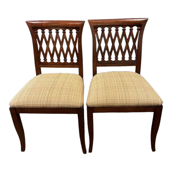 chris cross back chairs a pair 9333