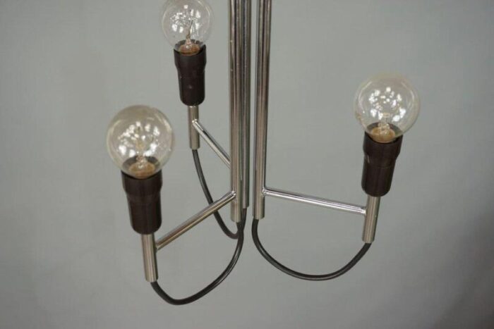 chrome pendant lamp by gino sarfatti italy 1960s 7208