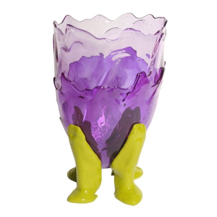 clear clear lilac clear purple and matt dust green extracolour vase by gaetano pesce for fish design 2