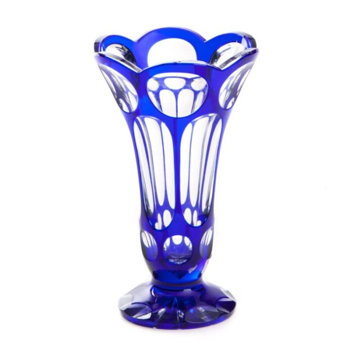 cobalt colored crystal vase 1