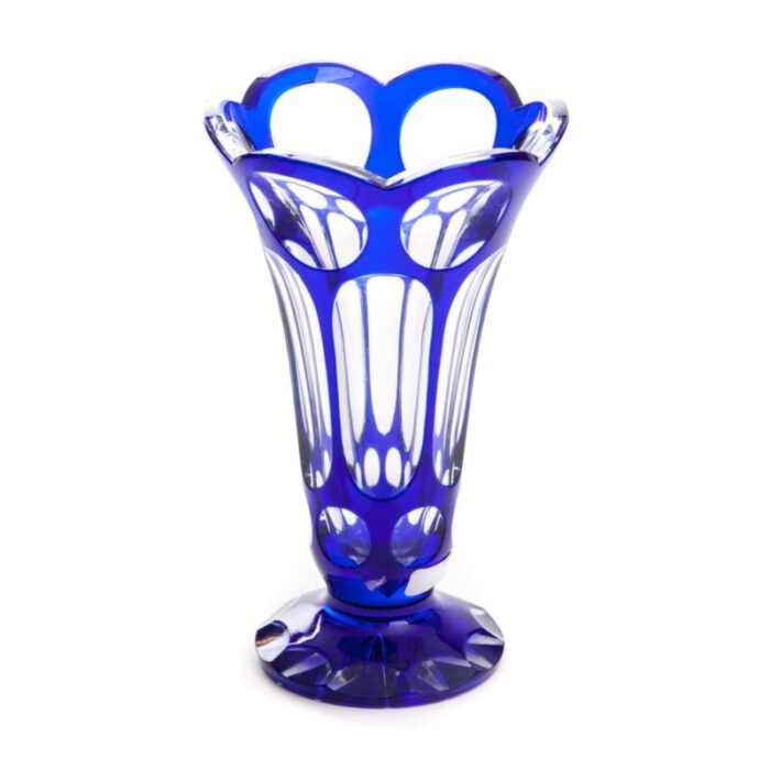 cobalt colored crystal vase 2