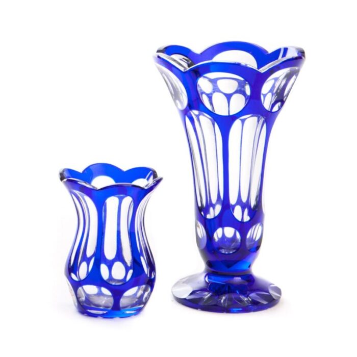 cobalt colored crystal vase 3