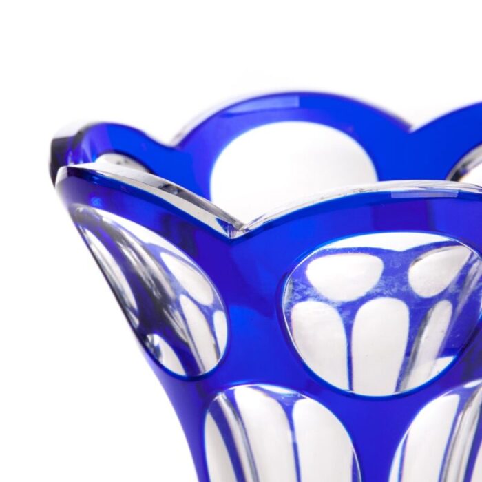 cobalt colored crystal vase 4