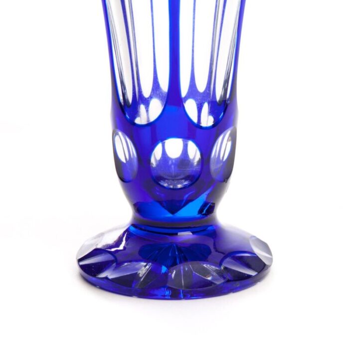 cobalt colored crystal vase 5