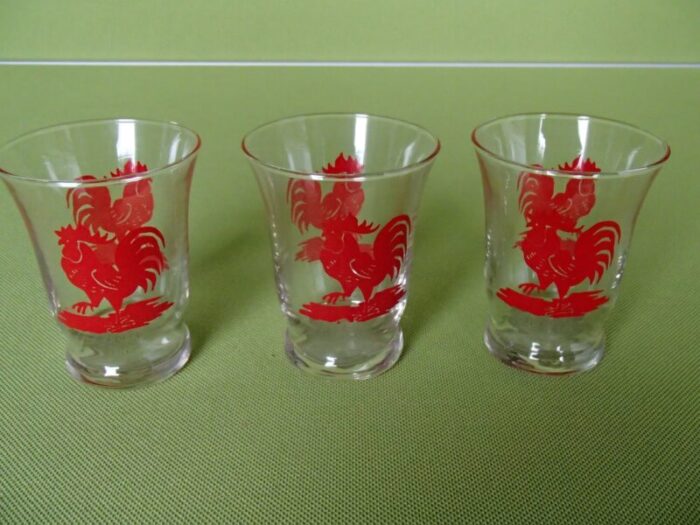 cocktail glasses with fox terrier and cockerel from royal leerdam crystal set of 14 10