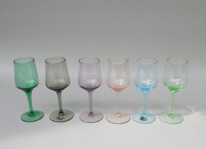 colorful liqueur glasses set of 6 2