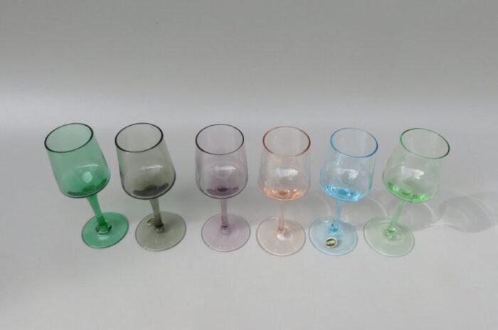 colorful liqueur glasses set of 6 3