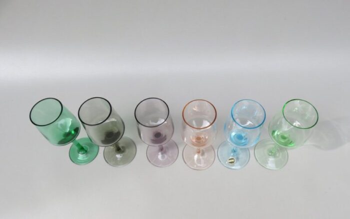 colorful liqueur glasses set of 6 4