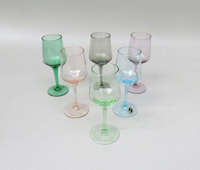 colorful liqueur glasses set of 6 6