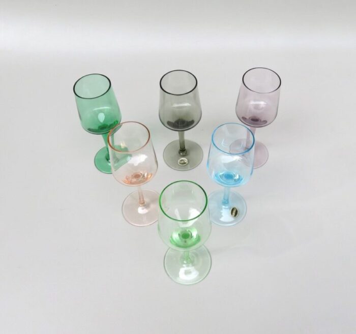 colorful liqueur glasses set of 6 7