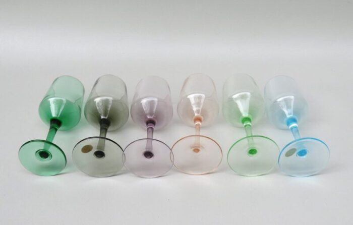 colorful liqueur glasses set of 6 8