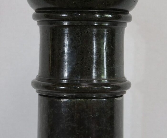 column with rotating top in sea green marble late 19th century 5