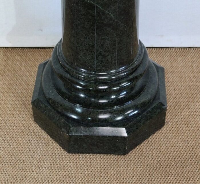 column with rotating top in sea green marble late 19th century 8