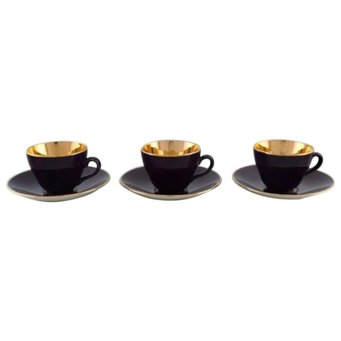 confetti mocha cups with saucers from royal copenhagen aluminia set of 6 2