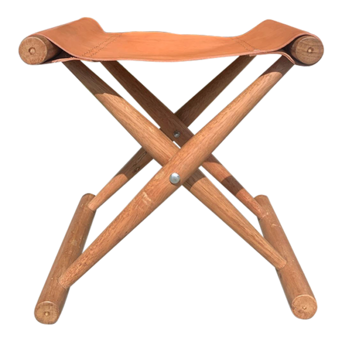 contemporary leather folding stool 2634