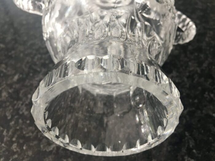 crystal flower vase by a jablonski 1980s 12