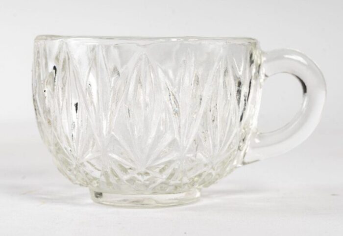 crystal punch cups 1950s set of 9 2