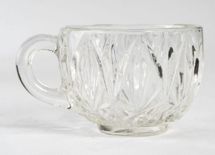 crystal punch cups 1950s set of 9 3