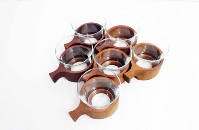 cups in teak set of 6 2