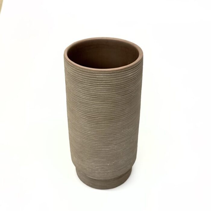 cylindrical artisanal pottery curation group of 5 1739