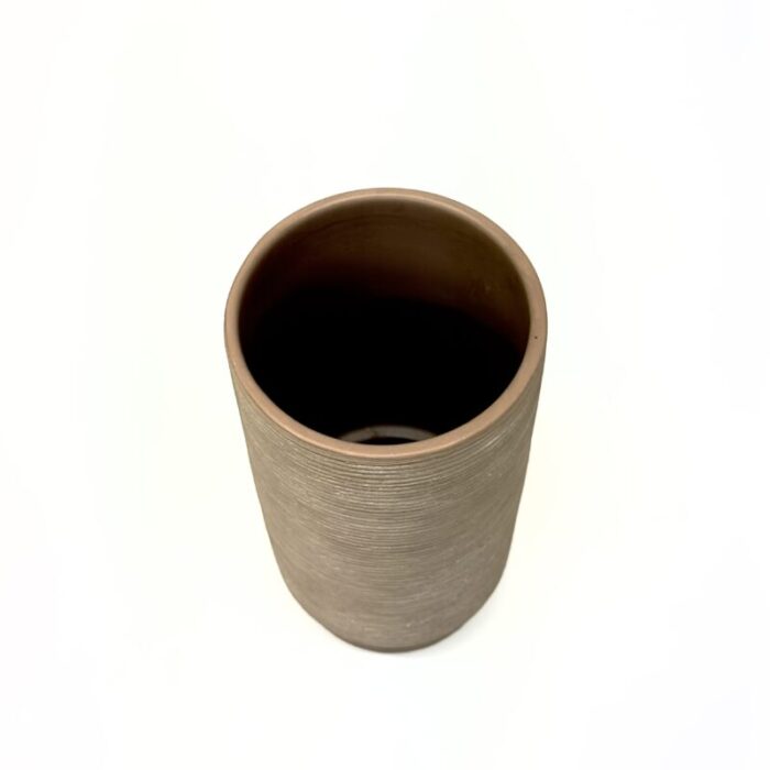 cylindrical artisanal pottery curation group of 5 6929