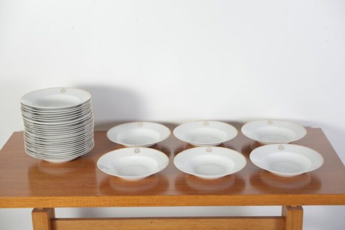 czechoslovakian tesla holesovice soup plates by stara role 1970s set of 6 1