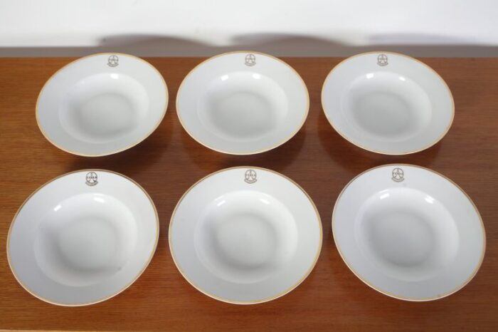 czechoslovakian tesla holesovice soup plates by stara role 1970s set of 6 6