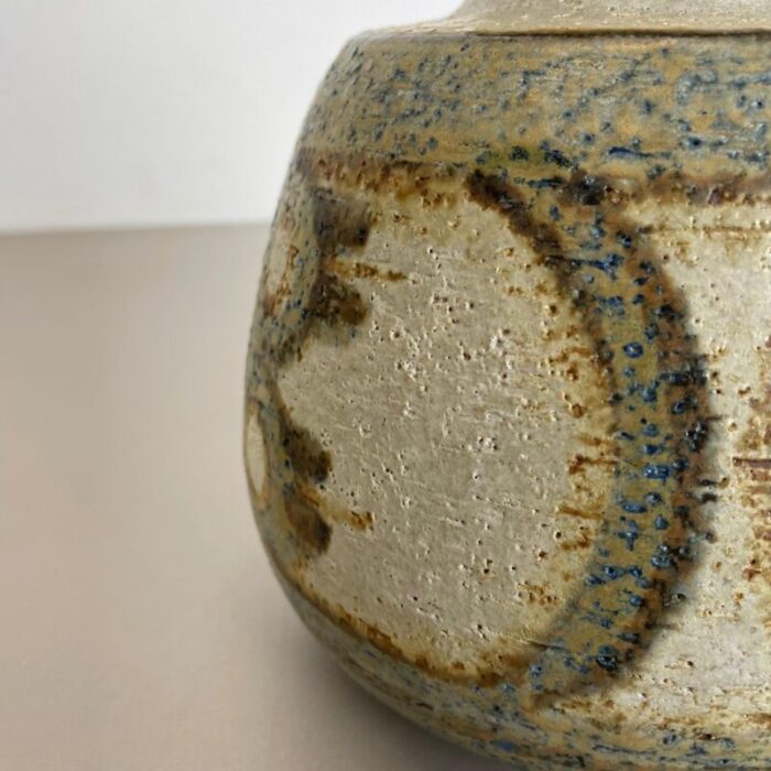 danish abstract studio pottery vase in ceramic from soholm 1970 10