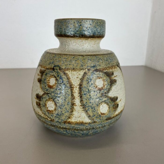 danish abstract studio pottery vase in ceramic from soholm 1970 13