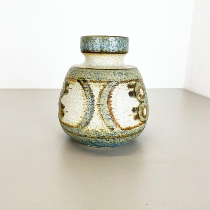 danish abstract studio pottery vase in ceramic from soholm 1970 4