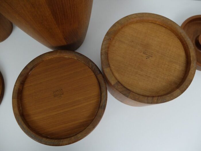 danish teak ice buckets by jens harald quistgaard for dansk designs 1960s set of 4 14