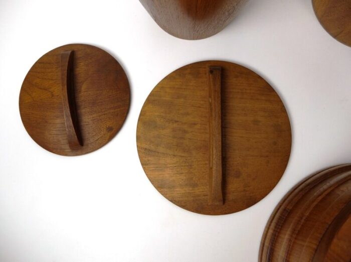 danish teak ice buckets by jens harald quistgaard for dansk designs 1960s set of 4 9