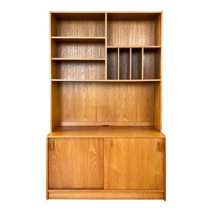 danish up mbelfabrik poul hundevad style teak bookcase and cabinet hutch 1970s 2261