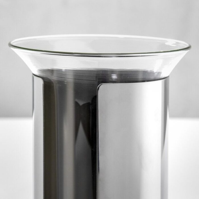 danish vase in aluminum glass by enzo mari 1961 4