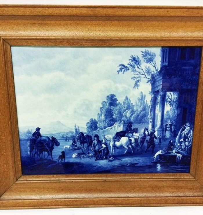 delft plaque after a painting by philips wouwerman from porceleyne fles 2