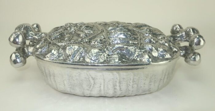 don drumm brutalist aluminum casserole serving dish 1960s 1283