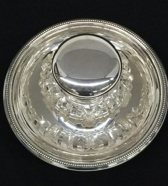 dutch silver crystal cut inkwell by j m van kempen en zn for voorschoten 1874 5