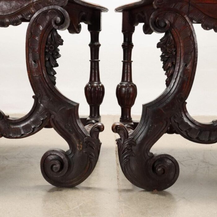 early 18th century baroque wood consoles set of 2 9527