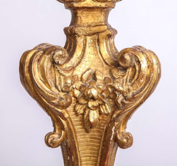 early 18th century italian giltwood torchiere or floor lamp 1720 6