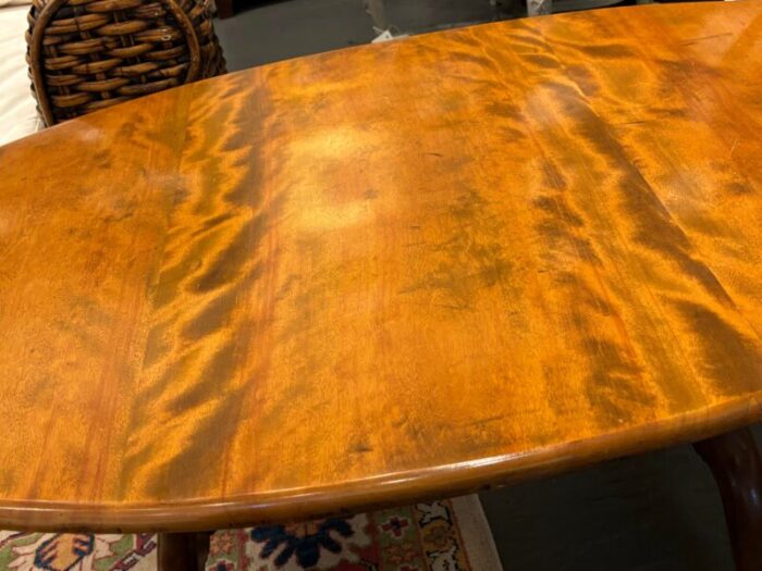 early 1900s antique tiger maple table 2041