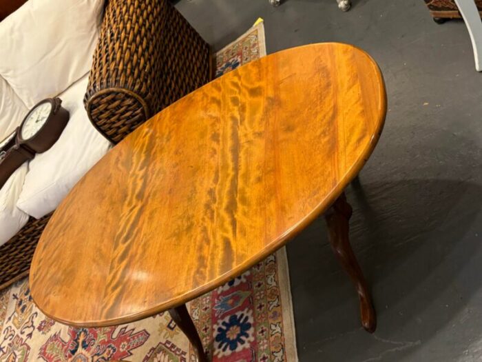 early 1900s antique tiger maple table 4540